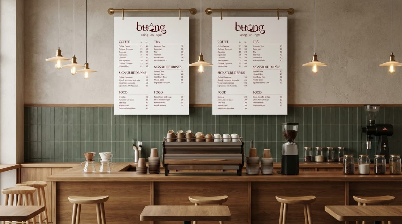 Buong Coffee interior mockup