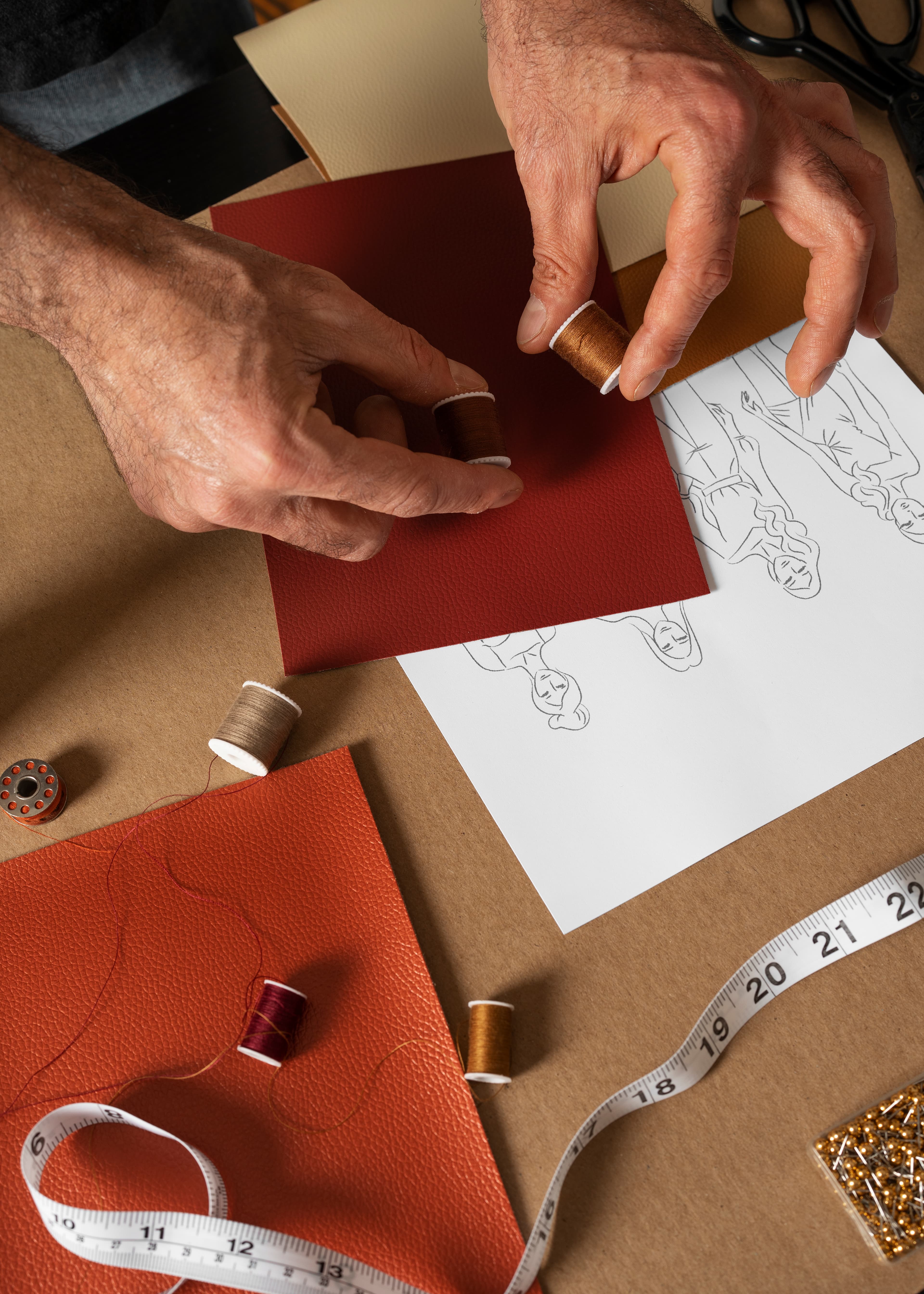 MEMOI brand design process — sketching
