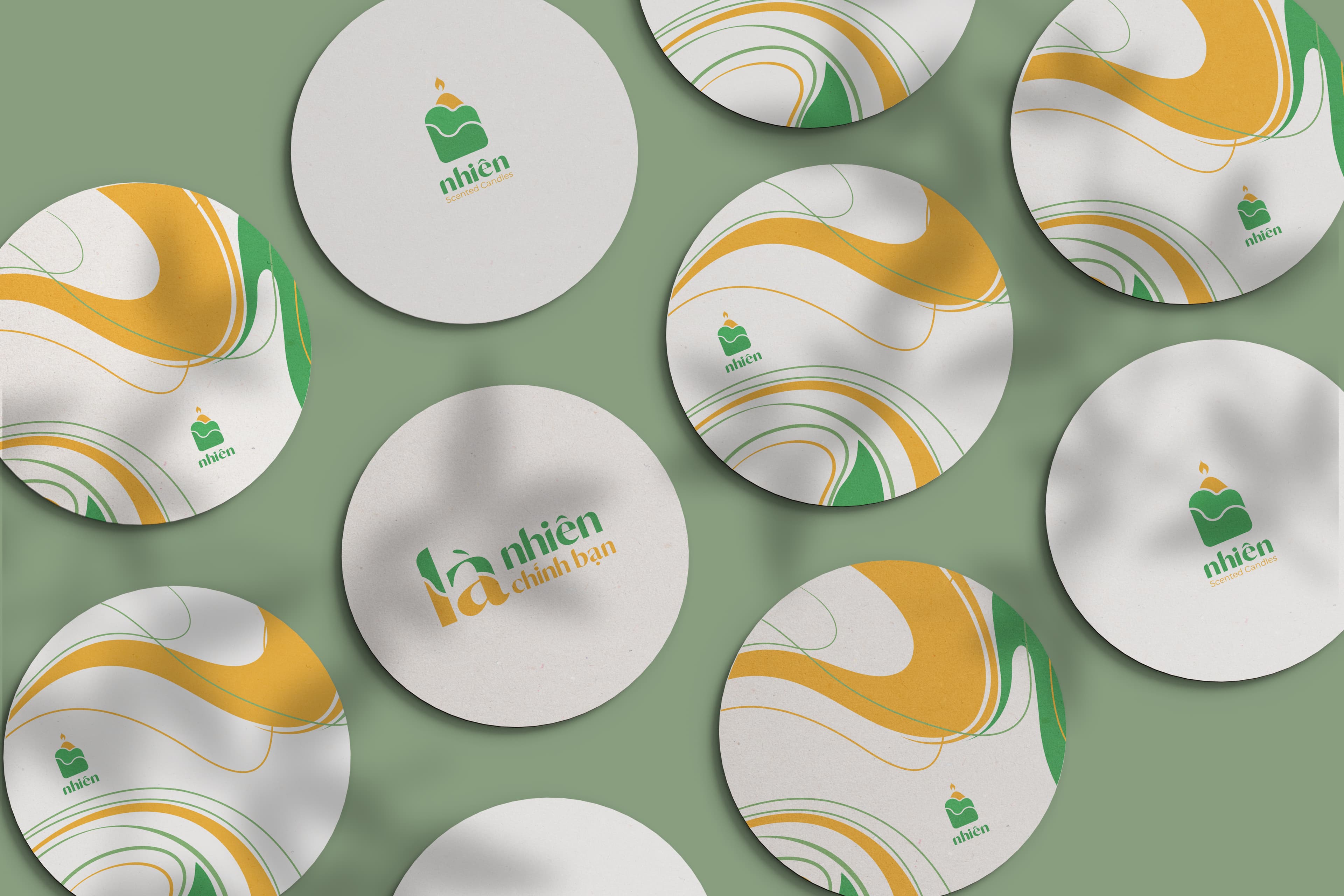 Nhiên Candles packaging detail