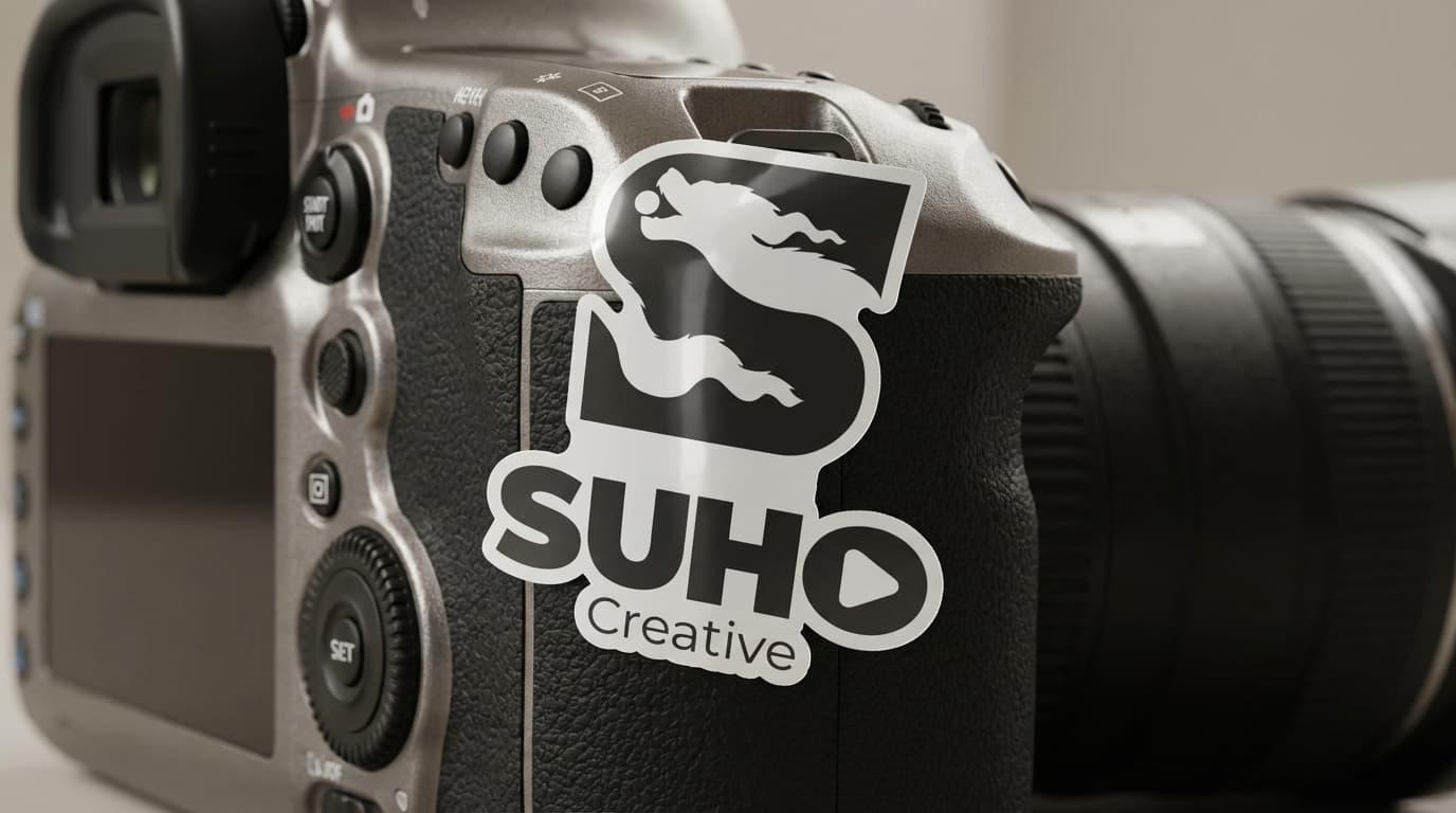 SUHO Creative branded caps — black and beige