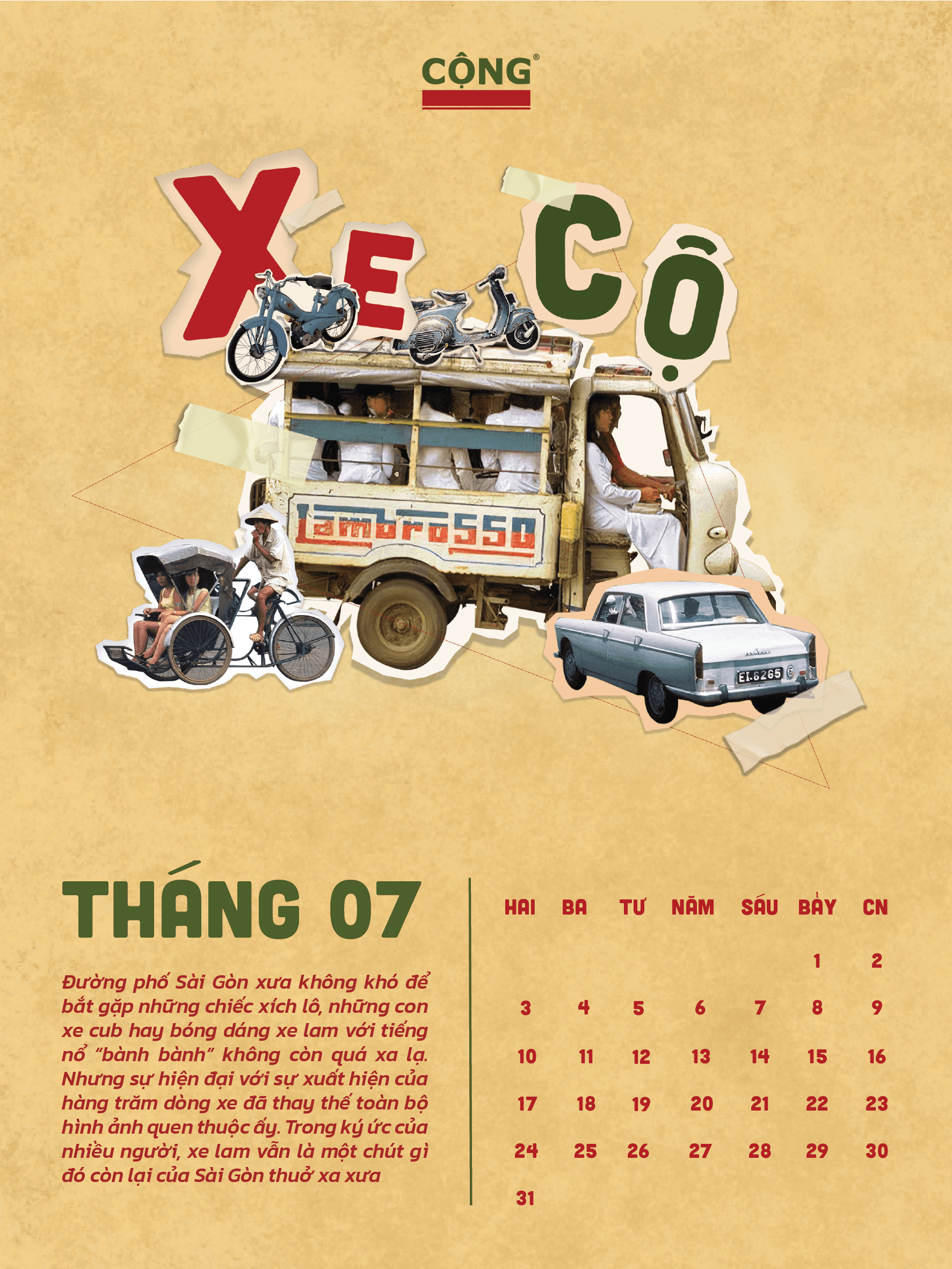 Hồi Calendar — Tháng 7